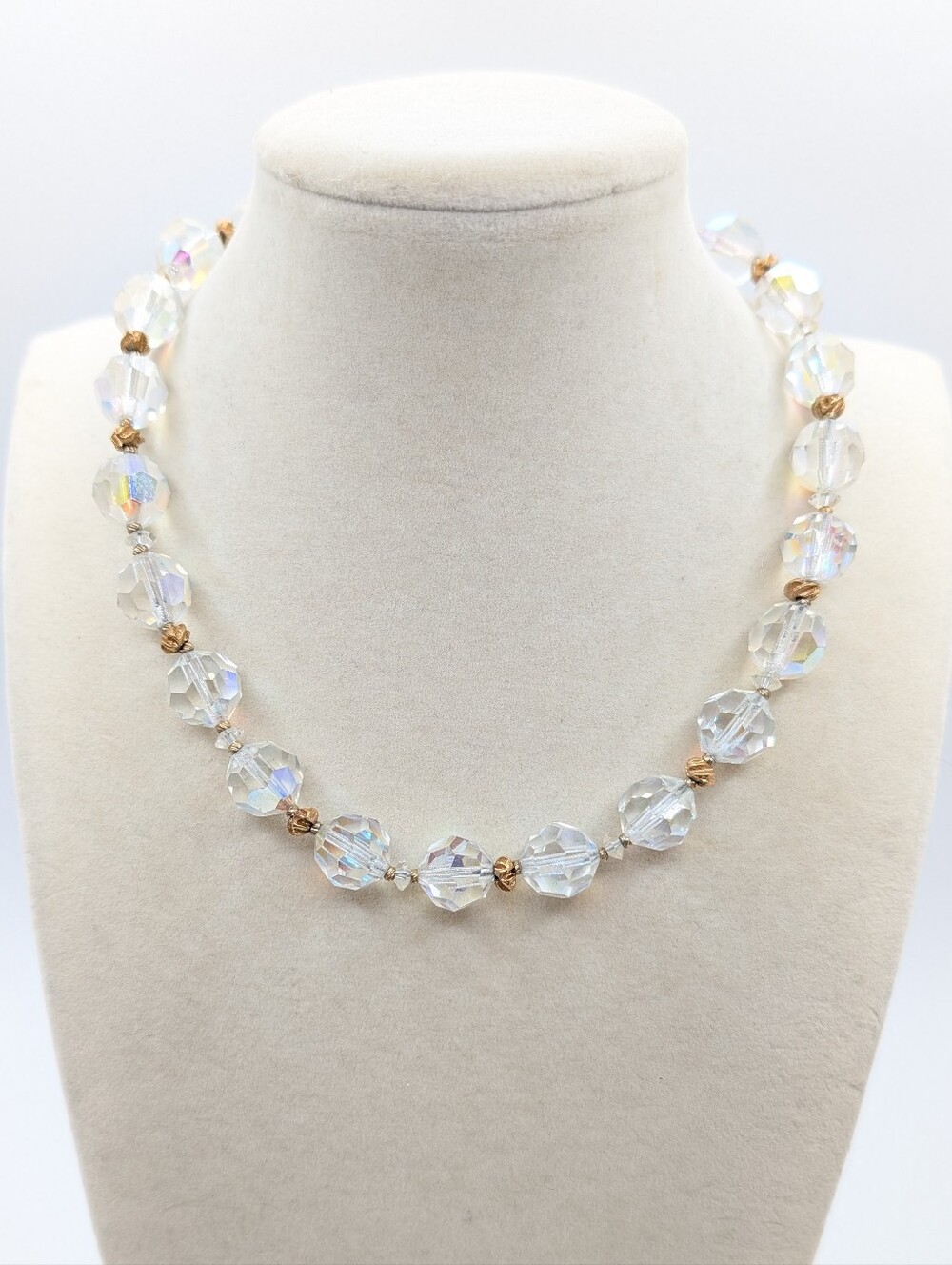 Vendome Aurora Borealis Bead Necklace